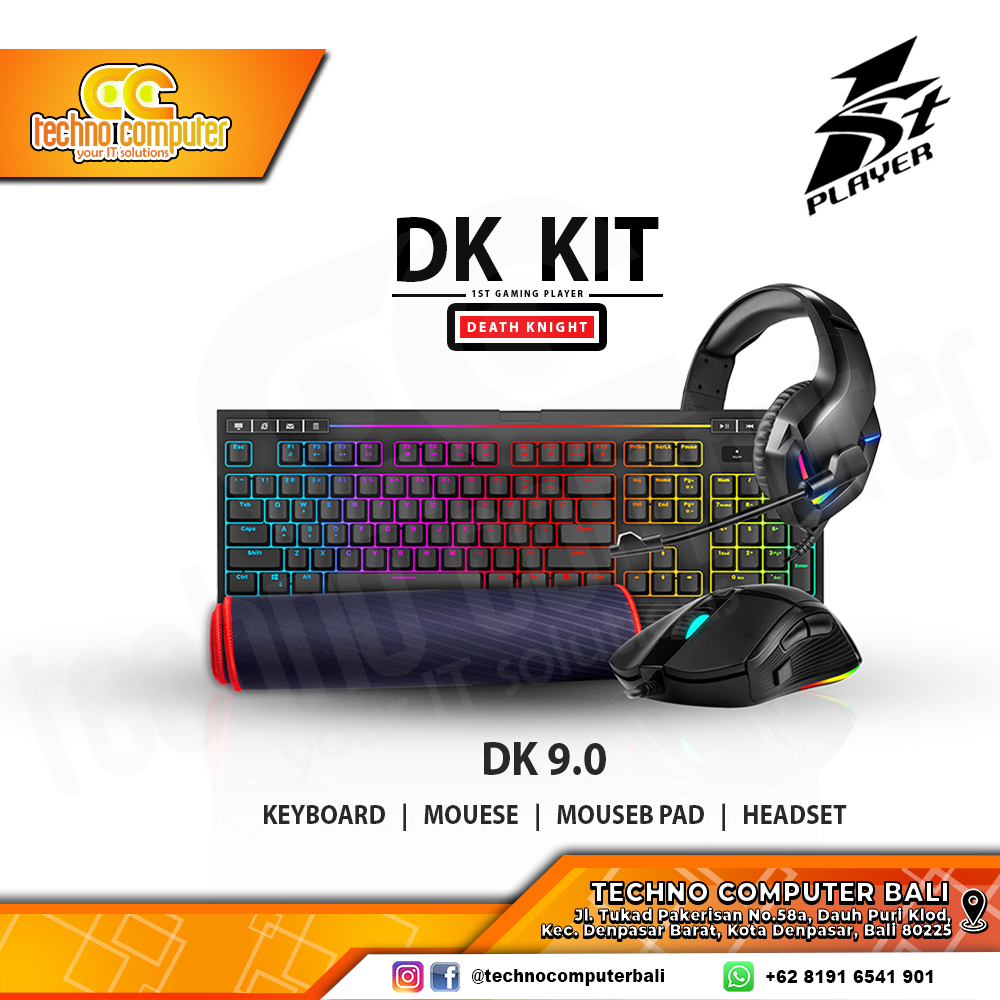 1ST Player DK 9.0 Death Knight Kit RGB Gaming Combo Set - Gaming Combo Set