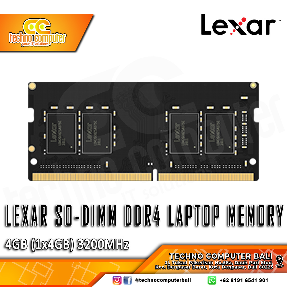 SODIMM DDR4 LEXAR 4GB (1x4GB) Single 3200MHz