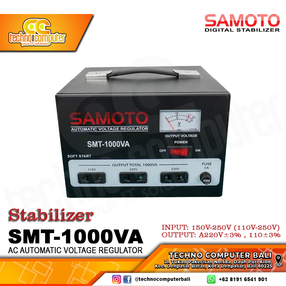 STABILIZER SERVO MOTOR SAMOTO SMT-1000VA