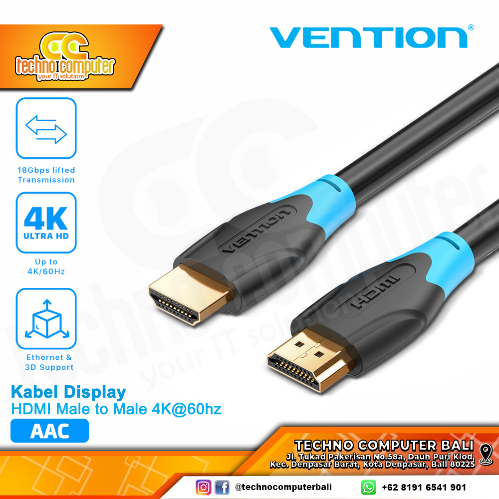 VENTION KABEL HDMI 2.0 Ultra HD 4K Male to Male - AAC 30M