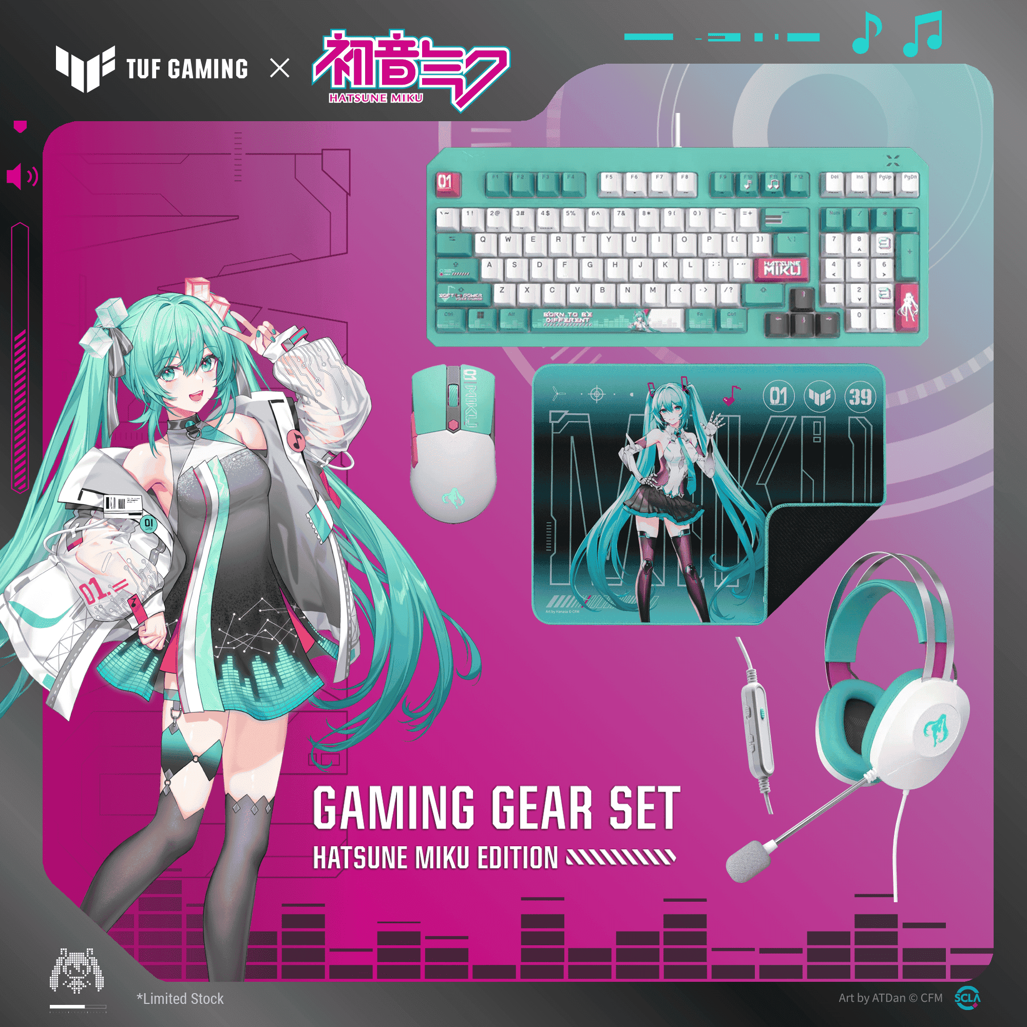 ASUS TUF GAMING x HATSUNE MIKU Edition - PERIPHERAL SET