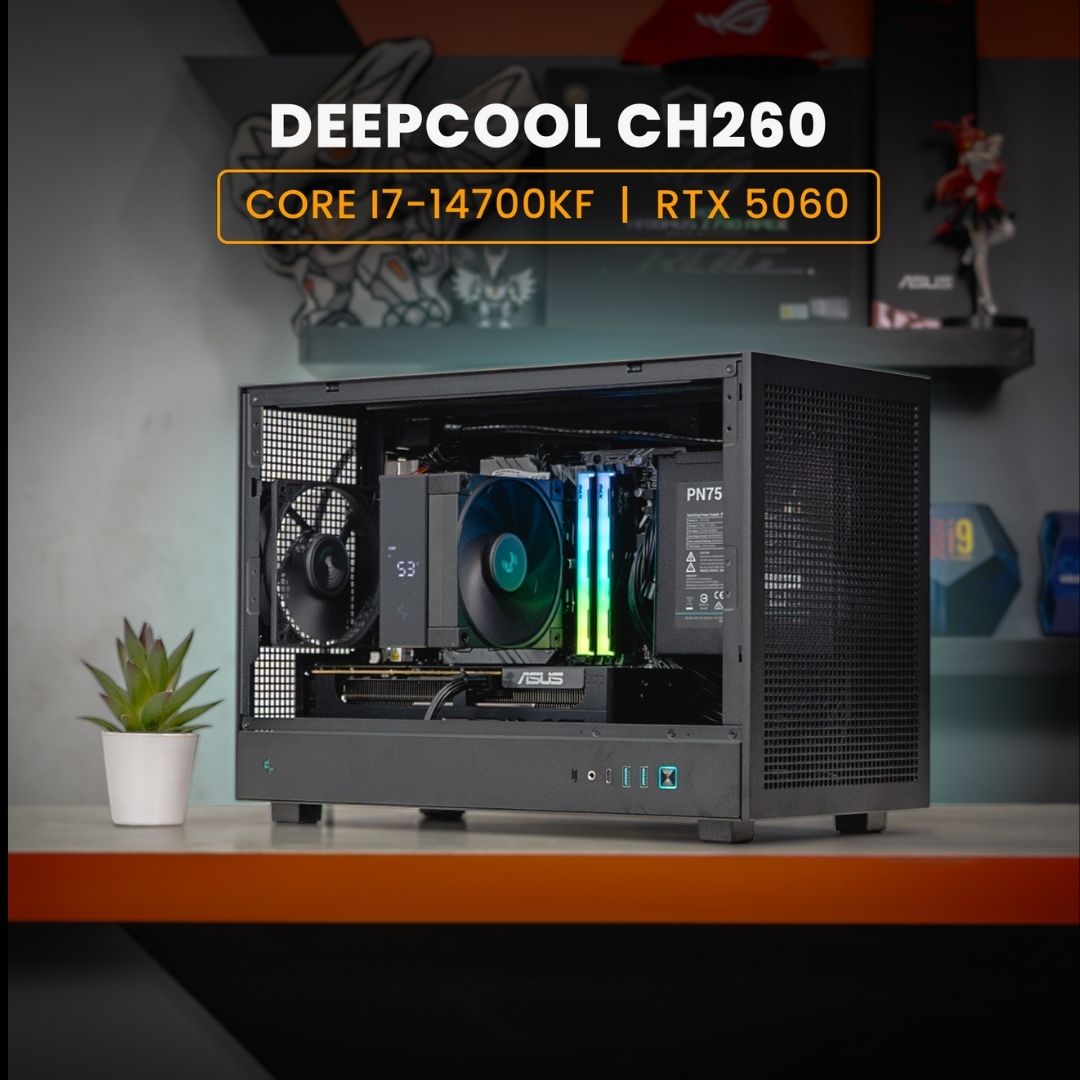 PC RAKITAN - CORE I7-14700KF / RTX 5060 / CASING DEEPCOOL CH260