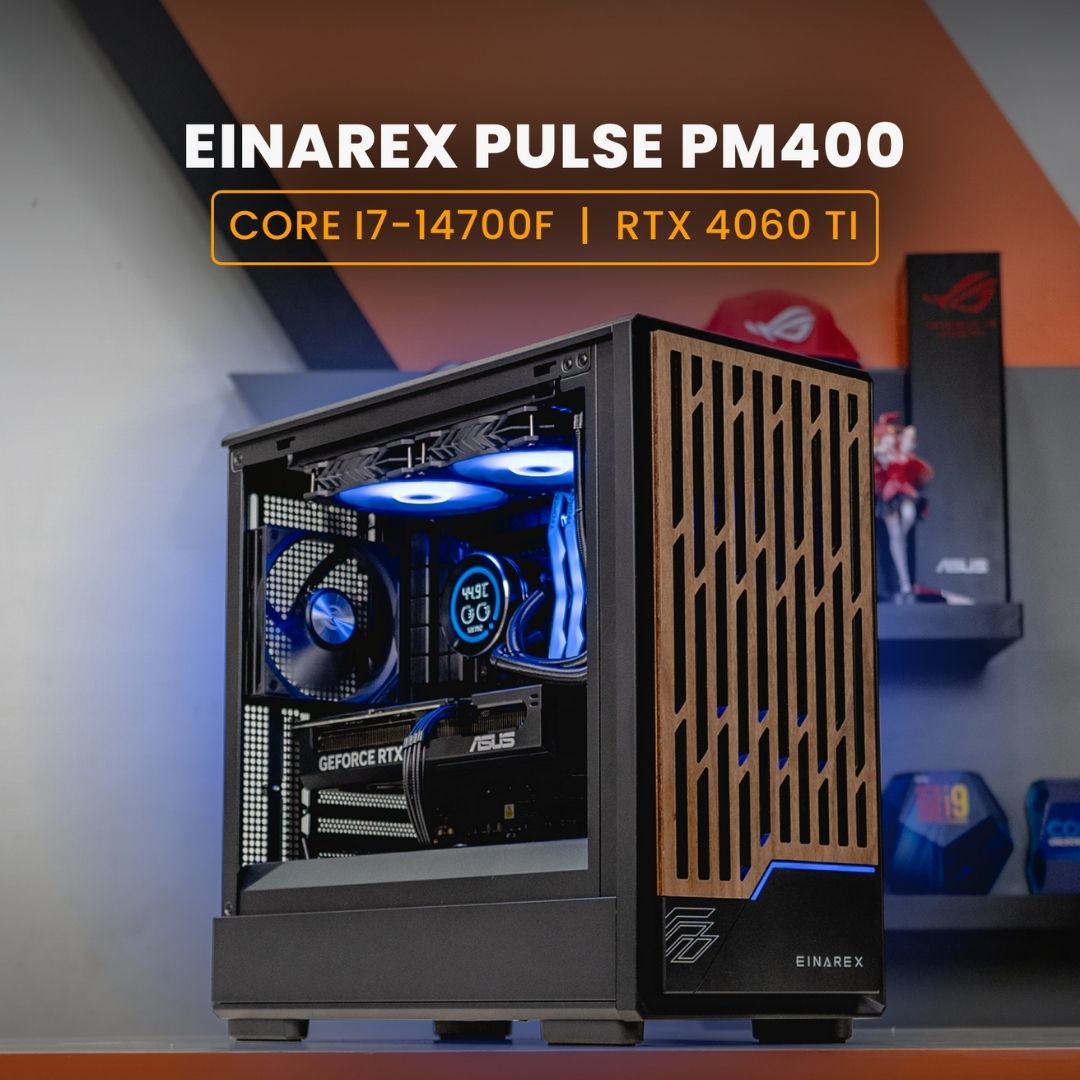 PC RAKITAN CORE I7-14700F / RTX 4060 Ti / EINAREX PULSE PM400 Black Core
