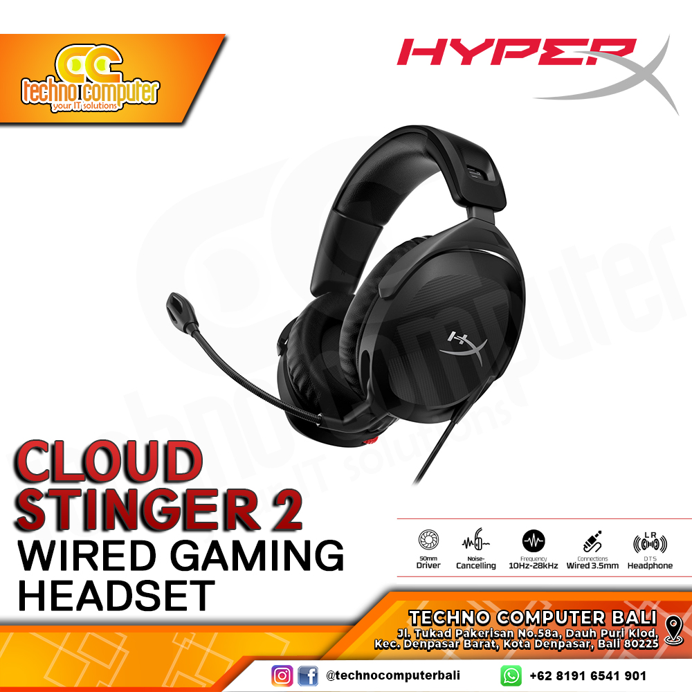 HEADSET HyperX Cloud Stinger 2 - Gaming Headset (Black)