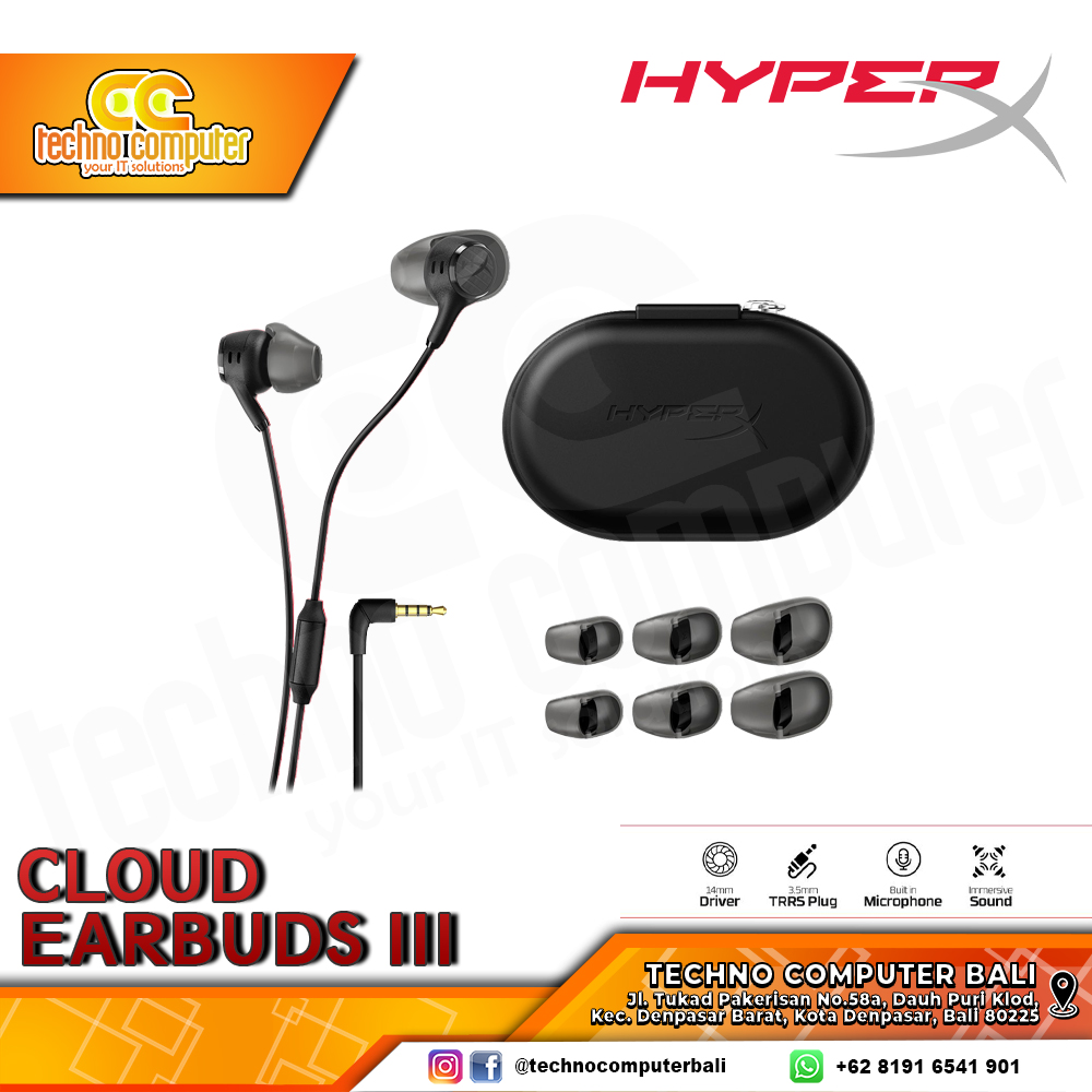 EARPHONE HyperX Cloud Earbuds III - Gaming Earbuds (Black)
