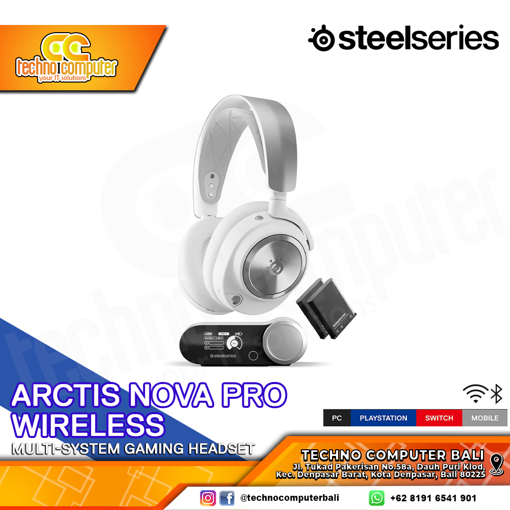 HEADSET STEELSERIES ARCTIS NOVA Pro Wireless White - Gaming Headset