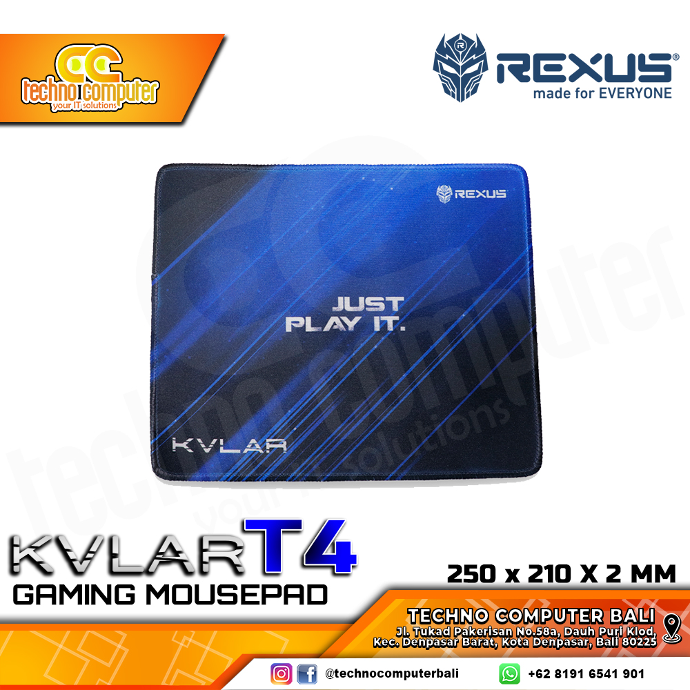 MOUSEPAD REXUS KVLAR T4 (250 x 210 x 2 mm) - Gaming Mousepad