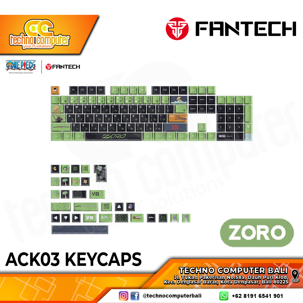 FANTECH X ONEPIECE KEYCAPS ACK03 KEYBOARD ACCESSORIES - ZORO(EH)