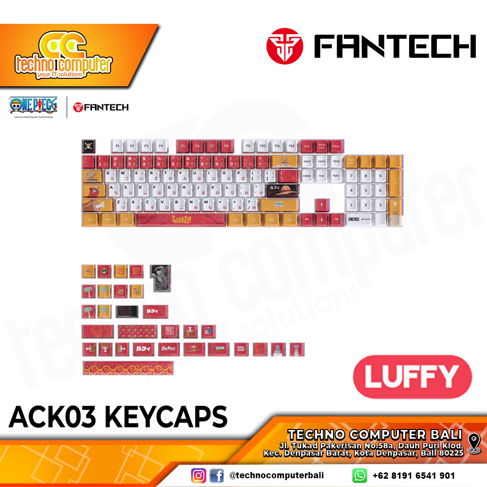 FANTECH X ONEPIECE KEYCAPS ACK03 KEYBOARD ACCESSORIES - LUFFY(EH)