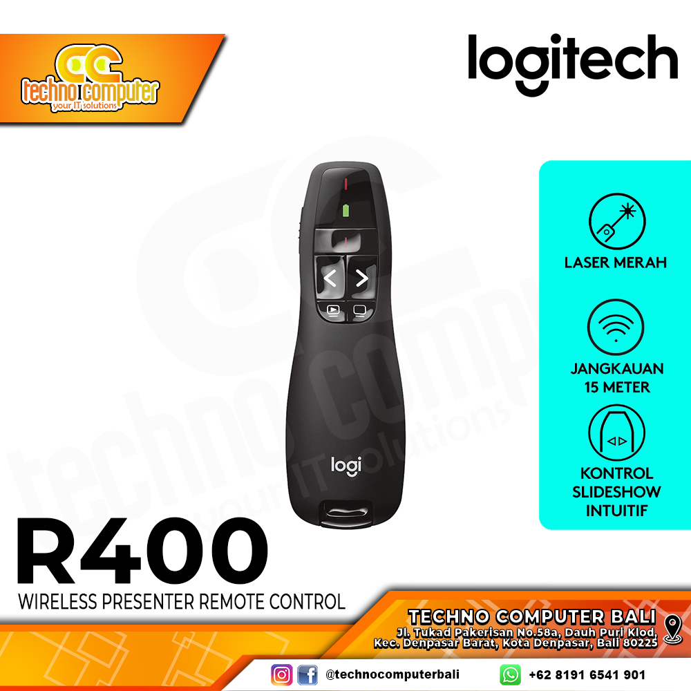 Laser Pointer Wireless Presenter LOGITECH R400