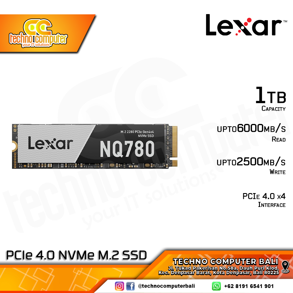 SSD LEXAR NQ780 M.2 NVMe 2280 PCIe Gen4 x4 - 1TB